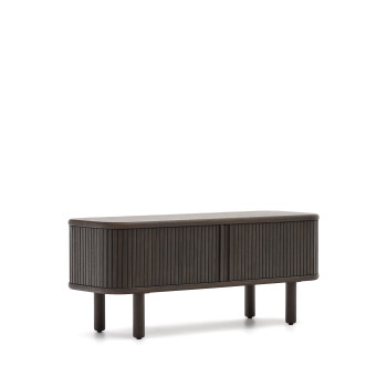 Mueble de TV Mailen de 2 puertas en chapa de fresno con acabado