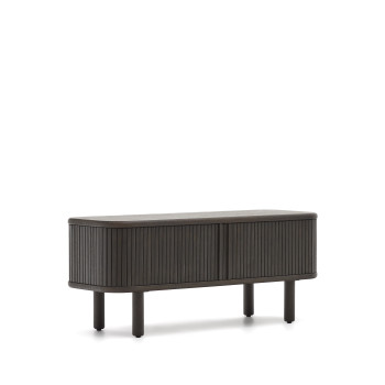 Mueble de TV Mailen de 2 puertas en chapa de fresno con acabado