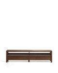 Mueble para TV Norani de madera maciza y chapa de acacia, 200 x 50 cm.