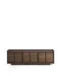 Mueble para TV Onix en chapa de nogal con acabado oscuro 150 x 47 cm FSC Mix Credit