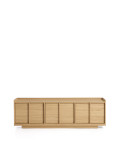 Mueble para TV Onix en chapa de roble con acabado en tono natural 150 x 47 cm FSC Mix Credit