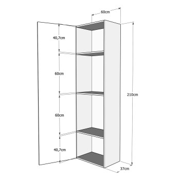 Mod. Kentaro Matrimoniale 160 - Cama doble abatible Kentaro 160 con columna de fresno blanco