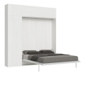 Cama abatible vertical Kentaro de 160 cm con columna y muebles altos 