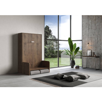 Mod. Kentaro Sofá Francés - Cama doble abatible vertical de 140 cm Sofá Kentaro Fresno Blanco