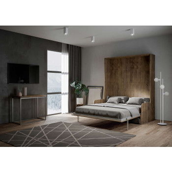 Mod. Sofá Doble Kentaro - Cama doble abatible vertical de 160 cm Sofá Kentaro Blanco Fresno