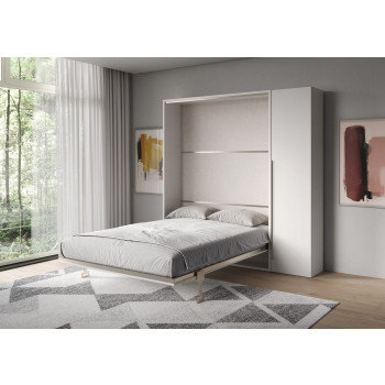 Mod. Versia French 140 con armario de 1 puerta izquierda-derecha - Cama doble abatible francesa 140 Versia con armario de 1 puerta derecha arcilla