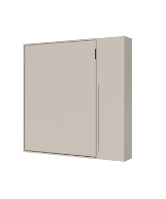 Mod. Versia French 140 con armario de 1 puerta izquierda-derecha - Cama doble abatible francesa 140 Versia con armario de 1 puerta derecha arcilla