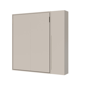 Mod. Versia French 140 con armario de 1 puerta izquierda-derecha - Cama doble abatible francesa 140 Versia con armario de 1 puerta derecha arcilla