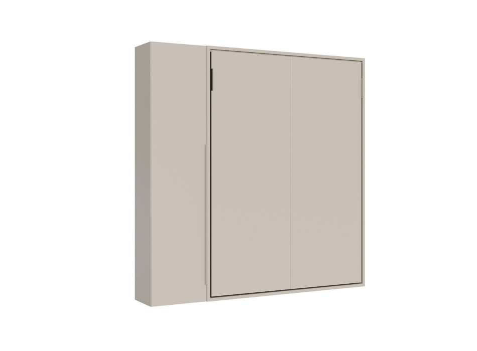 Mod. Versia French 140 con armario de 1 puerta izquierda-derecha - Cama doble abatible francesa 140 Versia con armario de 1 puerta izquierda arcilla