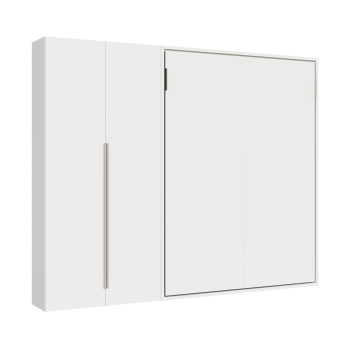 Mod. Versia French 140 con armario de 2 puertas izquierda-derecha - Cama doble abatible francesa 140 Versia con armario de 2 puertas izquierda arcilla