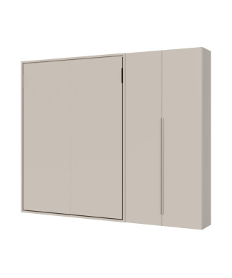 Mod. Versia cama doble 160 con armario de 2 puertas izquierda-derecha - Cama doble abatible Versia 160 con armario de 2 puertas derecha arcilla