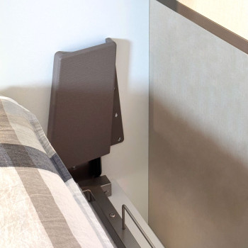 Mod. Versia cama doble 160 con sofá y armario con 1 puerta izquierda-derecha - Cama doble abatible 160 Versia con sofá y armario con 1 puerta izquierda arcilla