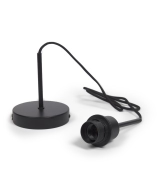 Lámpara de techo Fulvia con estructura de metal y acabado en color negro.