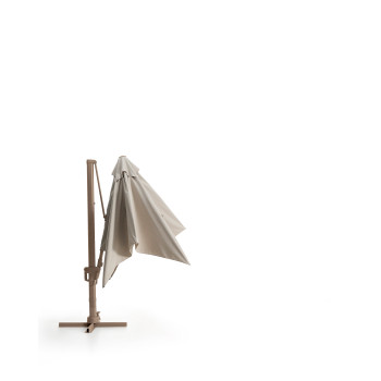 Paraguas Noli beige excéntrico con estructura de aluminio