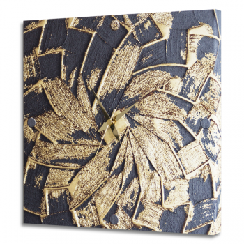 Reloj NEGRO Y ORO G6616 PINTDECOR