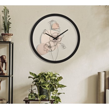 RELOJ DE PARED FLORES -B-