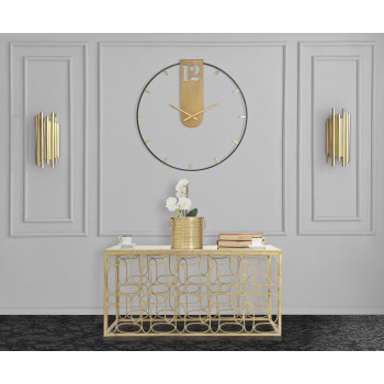 RELOJ DE PARED DORADO