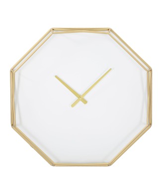 RELOJ DE PARED OCTAGONAL DORADO
