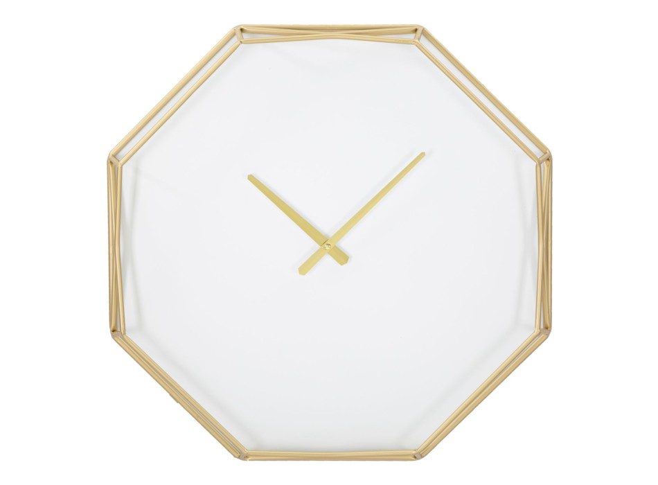 RELOJ DE PARED OCTAGONAL DORADO
