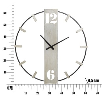 RELOJ DE PARED PLATEADO