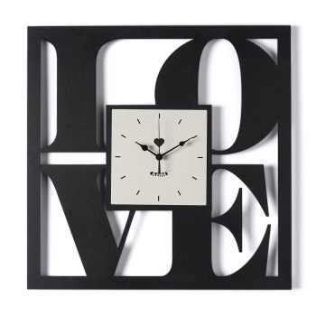 Reloj de pared de diseño LOVE Arts and Crafts