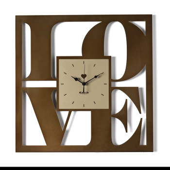Reloj de pared de diseño LOVE Arts and Crafts
