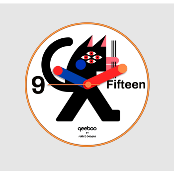 Reloj de pared QEEBOO Gato Negro