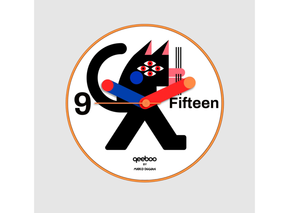 Reloj de pared QEEBOO Gato Negro