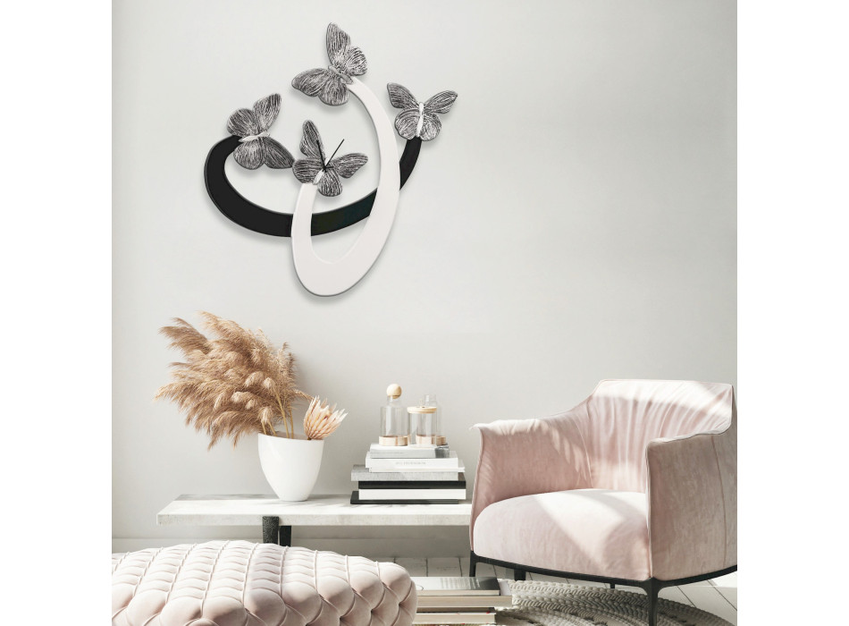 Reloj MARIPOSAS PLATA P4796 PINTDECOR