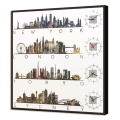 Reloj BRILLANTE CIUDAD DEL MUNDO GL3546 PINTDECOR