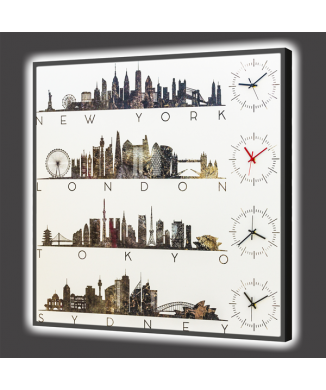 Reloj LUMINOSO CIUDAD DEL MUNDO GL6798 PINTDECOR