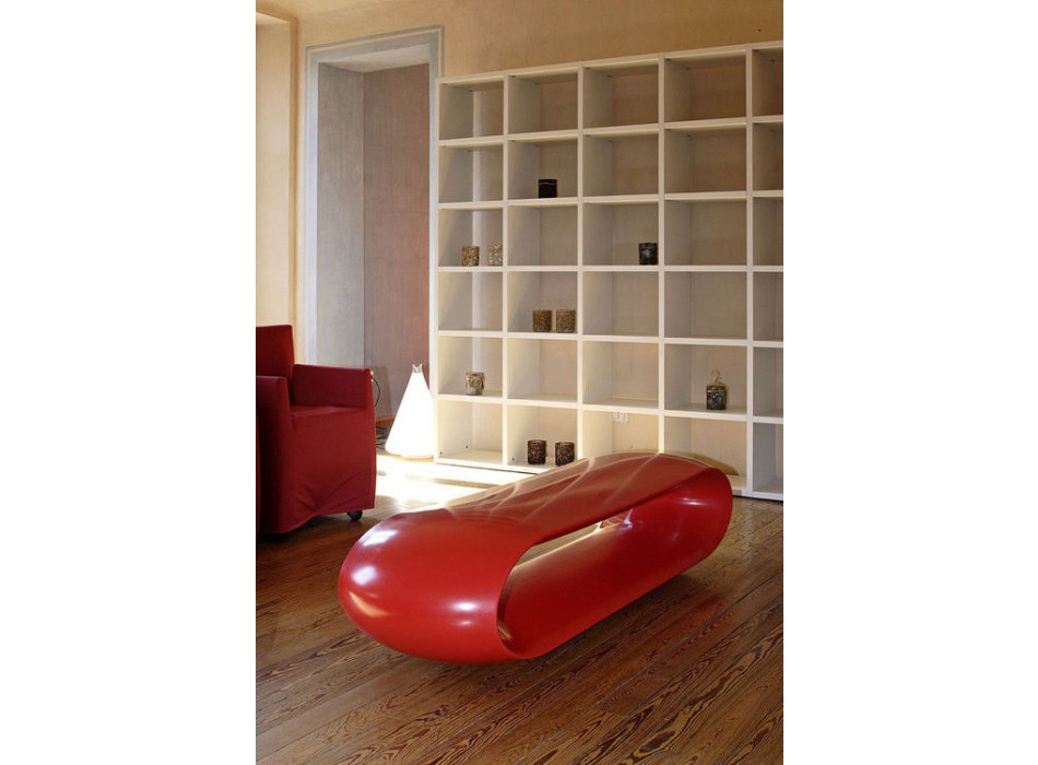 BANCO DE BUCLE CON LUZ LED LACADA SERRALUNGA