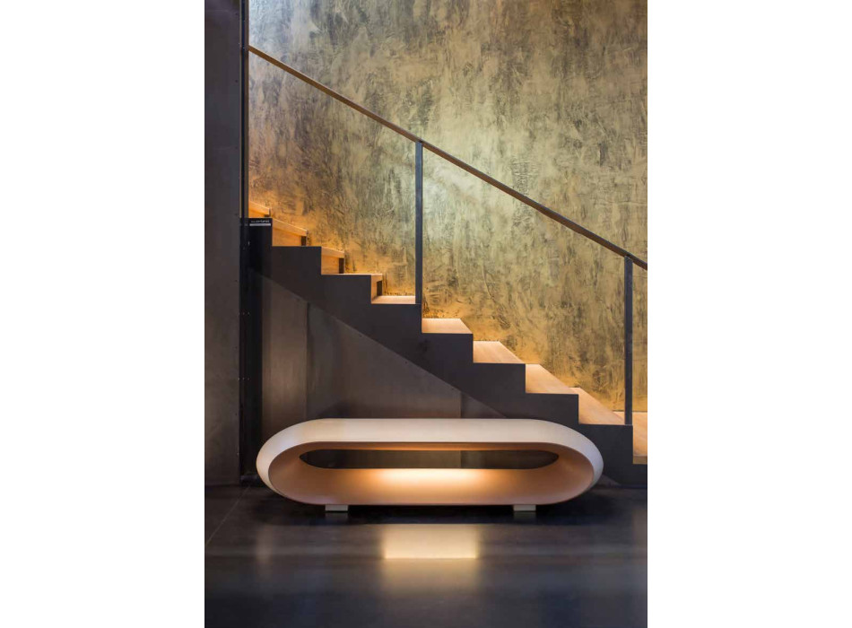 BANCO LOOP CON LUZ LED SERRALUNGA