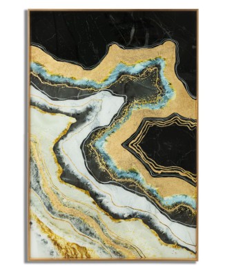 PANEL DE VIDRIO CON MARCO OSCURO