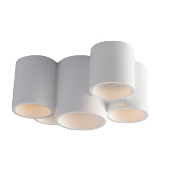 LÁMPARA DE TECHO BANJIE TUBULAR BLANCA 5XGU10 29,6X20X14CM