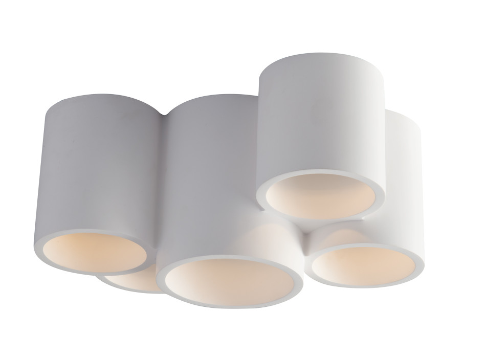 LÁMPARA DE TECHO BANJIE TUBULAR BLANCA 5XGU10 29,6X20X14CM