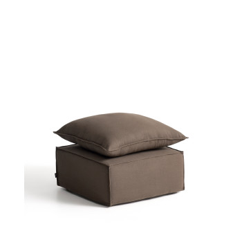 Taburete Anarela con funda extraíble y cojín de lino.