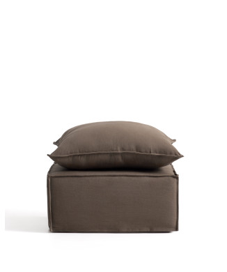 Taburete Anarela con funda extraíble y cojín de lino.