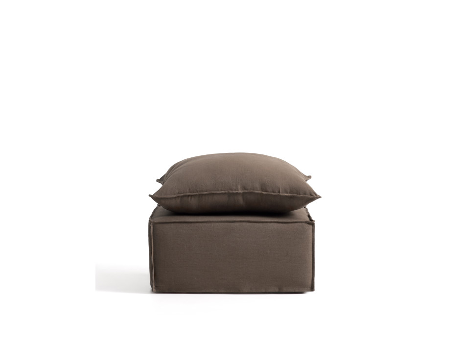 Taburete Anarela con funda extraíble y cojín de lino.