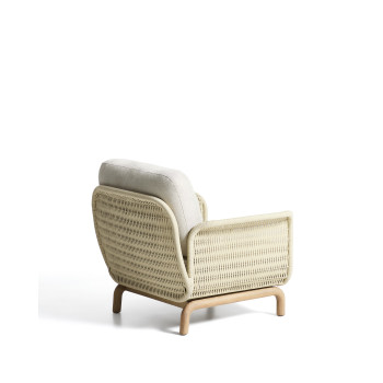 Sillón Alipa en madera maciza de acacia y cuerda.
