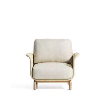 Sillón Alipa en madera maciza de acacia y cuerda.