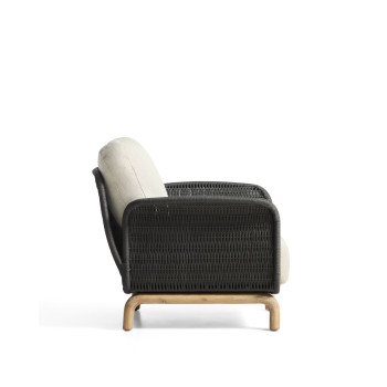 Sillón Alipa en madera maciza de acacia y cuerda.