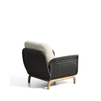 Sillón Alipa en madera maciza de acacia y cuerda.