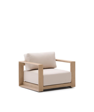 Sillón Amber en madera maciza de acacia con acabado ligero FSC 100%