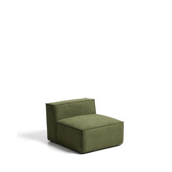 Sillón Blok de pana verde gruesa, 90 cm, FSC Mix Credit.