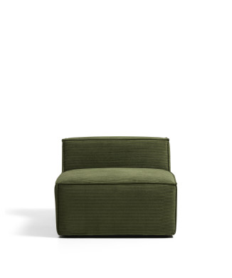 Sillón Blok de pana verde gruesa, 90 cm, FSC Mix Credit.