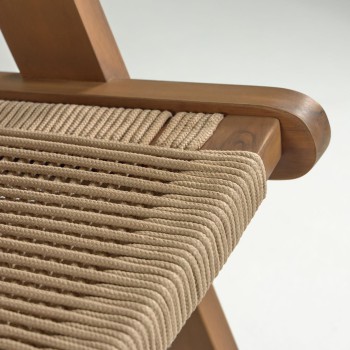 Sillón Geralda en madera de acacia con acabado oscuro FSC 100%