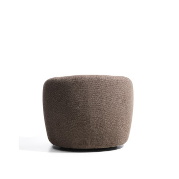 Sillón giratorio Odenia en micro bouclé