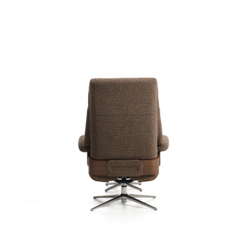 Sillón reclinable giratorio Toriel de microboucle con reposapiés