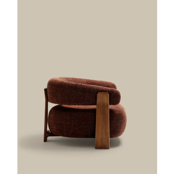Sillón de chenilla color granito